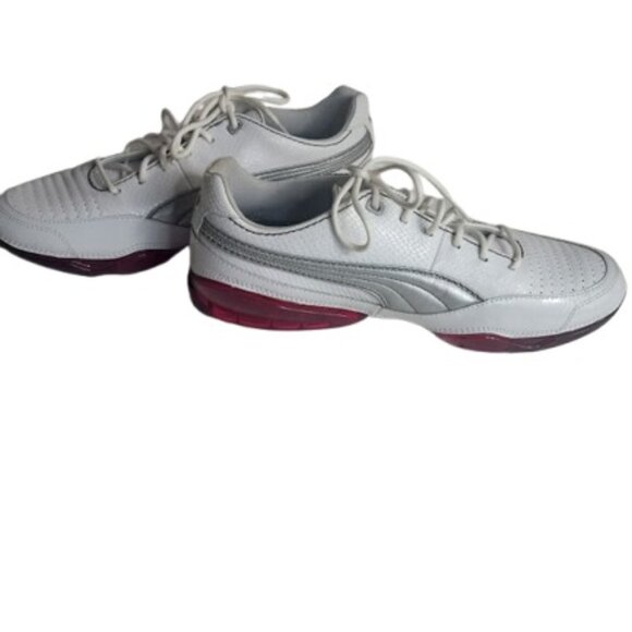 Puma Womens Cell Meio Running Sneakers White Low Top Lace Up 10 - Picture 3 of 6
